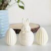 Easter bunny and egg candle set styled as Easter table decor in Australia