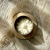 Daisy Bloom Candle in tin jar with rose and vanilla fragrance