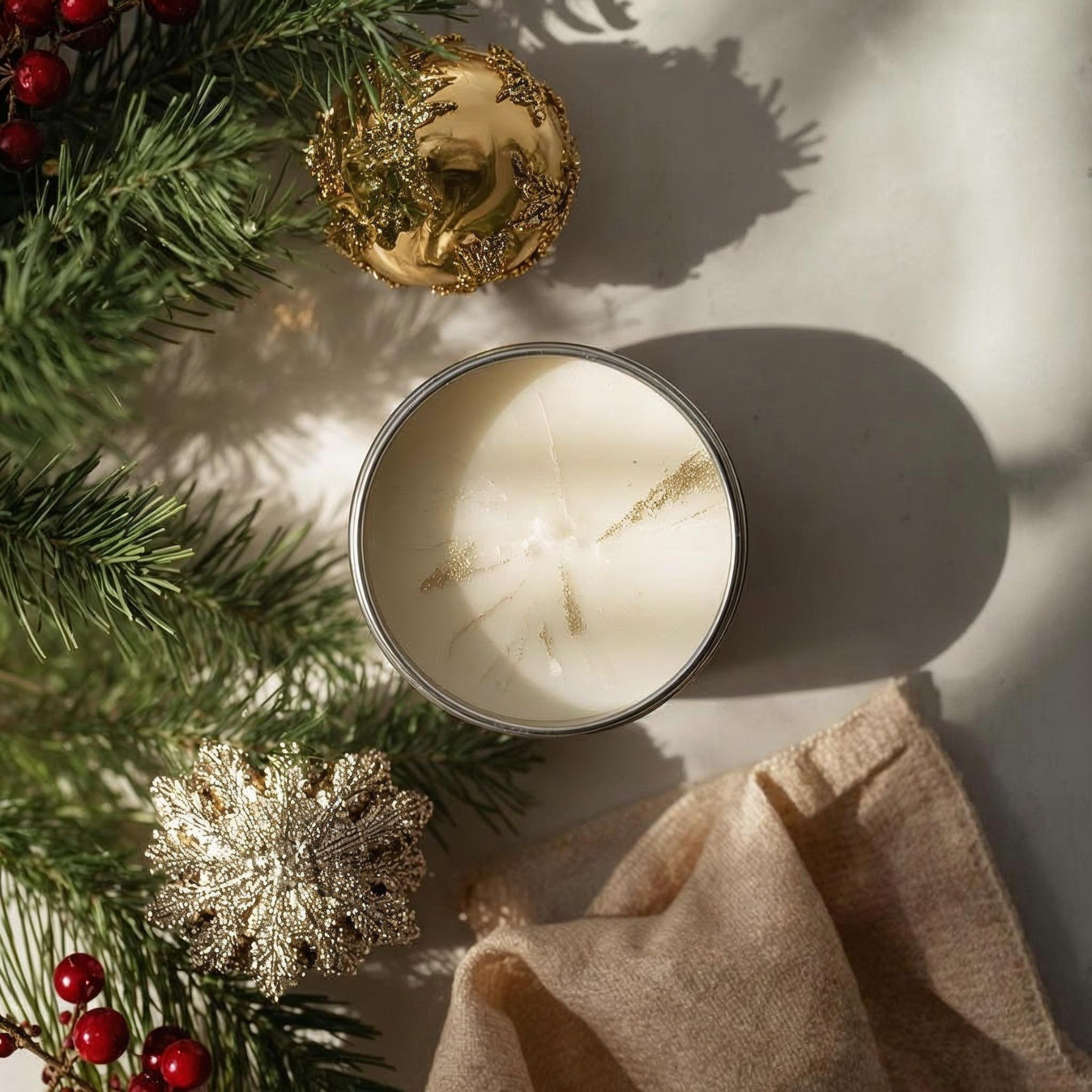 Handmade Christmas candles Australia – festive soy wax candles by Krisha Essence