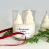 Christmas Glow hand poured soy candle in glass jar with sculpted tree wax top, Krisha Essence Perth