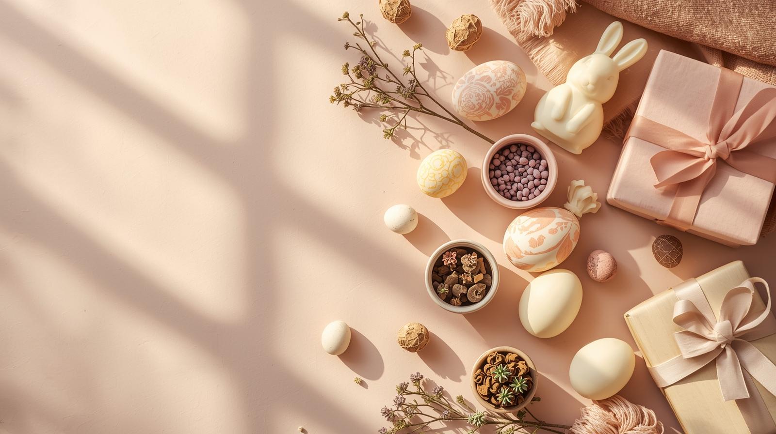 Non chocolate Easter gifts Australia including handmade soy wax candles, pastel décor, and festive table styling