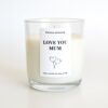 A premium clear glass jar candle featuring a customisable label, perfect for unique relaxation gifts for her, hand-poured in Western Australia.