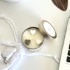 vanilla-latte-coffee-scented-candle-desk-home-office-perth-australia Vanilla latte coffee scented soy candle in gold tin styled on a home office desk, hand-poured by Krisha Essence in Perth Western Australia